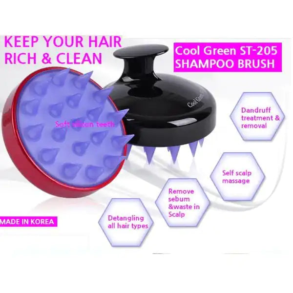 Escova massageadora de couro cabeludo de silicone
