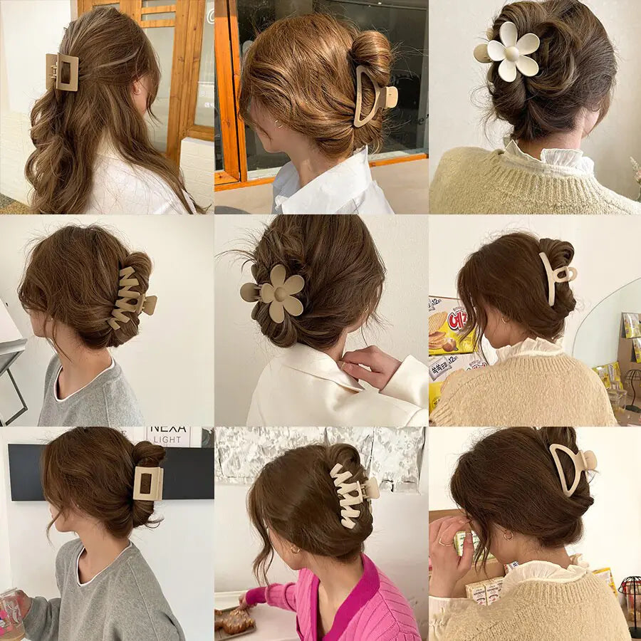 Conjunto de pinzas para el cabello con flores geométricas